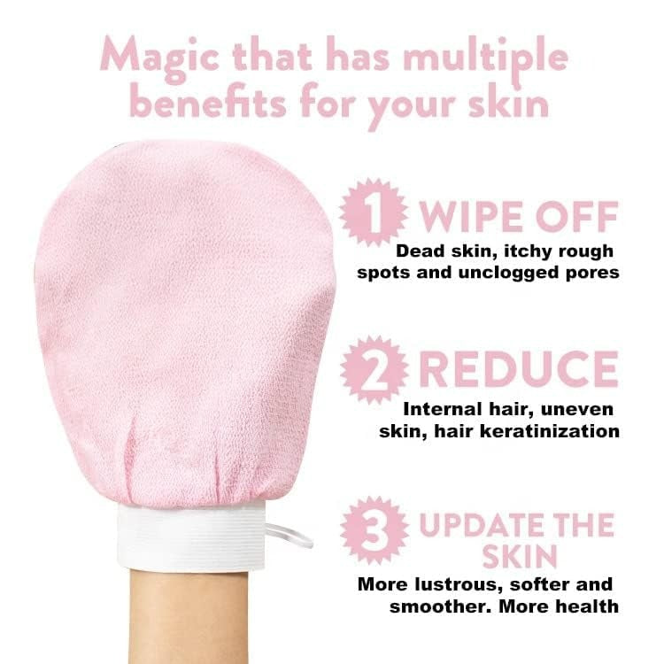 Gotleie Exfoliating Bath Gloves – Dead Skin Remover & Body Scrubber for Smooth, Youthful Skin