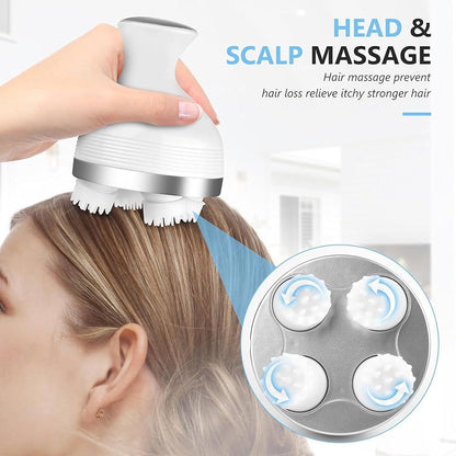 Electric Scalp Massager – Portable Rechargeable Head Massager for Hair Growth, Stress Relief & Relaxation