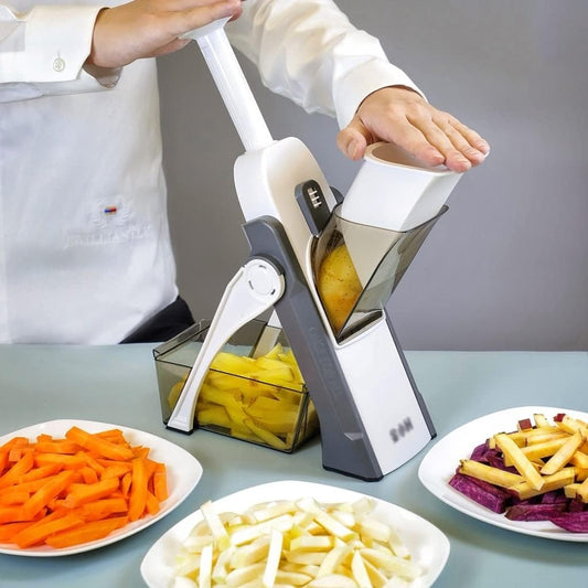 Manual Vegetable Chopper and Mandoline Slicer – Multi-Function Veggie Cutter for Kitchen
