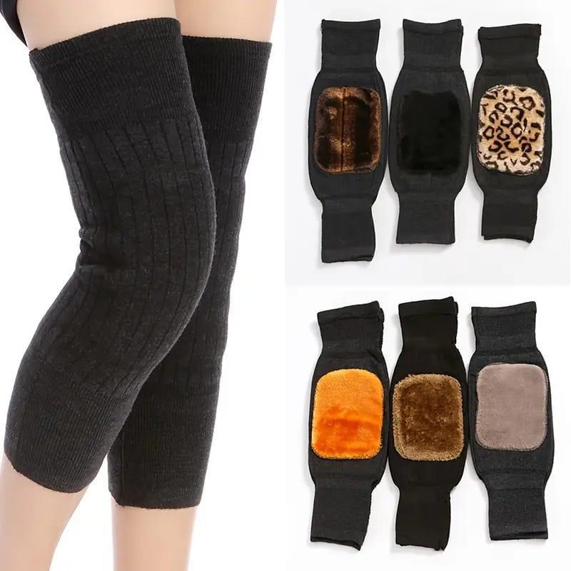 Men & Women Winter Warm Knee Warmers – Padded Thermal Knee Pads for Sports, Arthritis & Cold Weather
