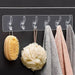 Plastic Adhesive 6 Hook Sticker Patti – Self-Adhesive Wall Mounted Hooks for Kitchen, Bathroom & Home Use
