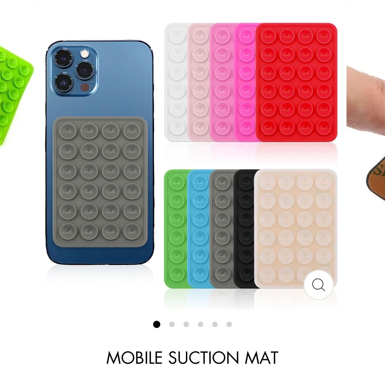 Silicone Suction Phone Case Adhesive Sticky Pad Grip Mount for Smartphones
