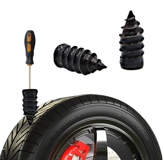 Vehicle Tool Puncture Repair Kit Pack of 10 – Emergency Tire Repair Tools for Cars, Motorcycles and Bicycles
