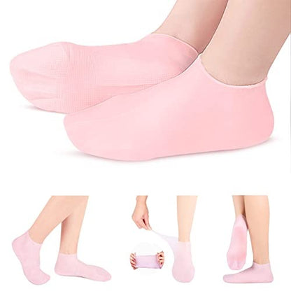 Silicone Gel Heel Moisturizer – Repair Cracked Heels, Hydrate Dry Feet, Overnight Treatment, Reusable & Comfortable Foot Care Solution