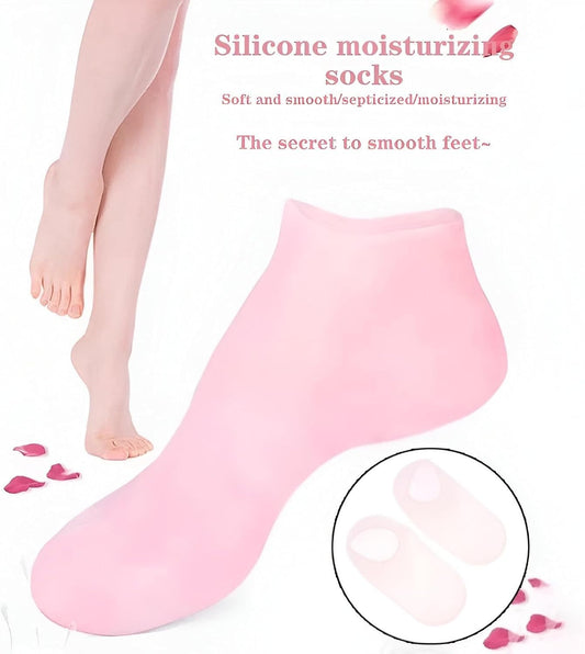 Silicone Gel Heel Moisturizer – Repair Cracked Heels, Hydrate Dry Feet, Overnight Treatment, Reusable & Comfortable Foot Care Solution