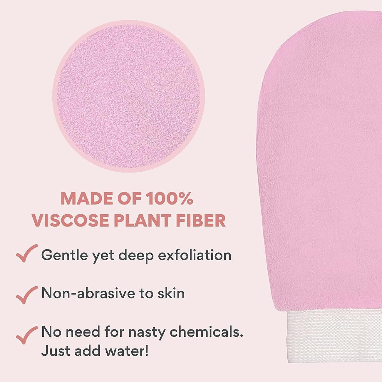 Gotleie Exfoliating Bath Gloves – Dead Skin Remover & Body Scrubber for Smooth, Youthful Skin