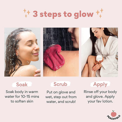 Gotleie Exfoliating Bath Gloves – Dead Skin Remover & Body Scrubber for Smooth, Youthful Skin