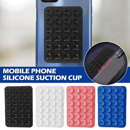 Silicone Suction Phone Case – Adhesive Sticky Pads Grip Mount for Mobile & Videos