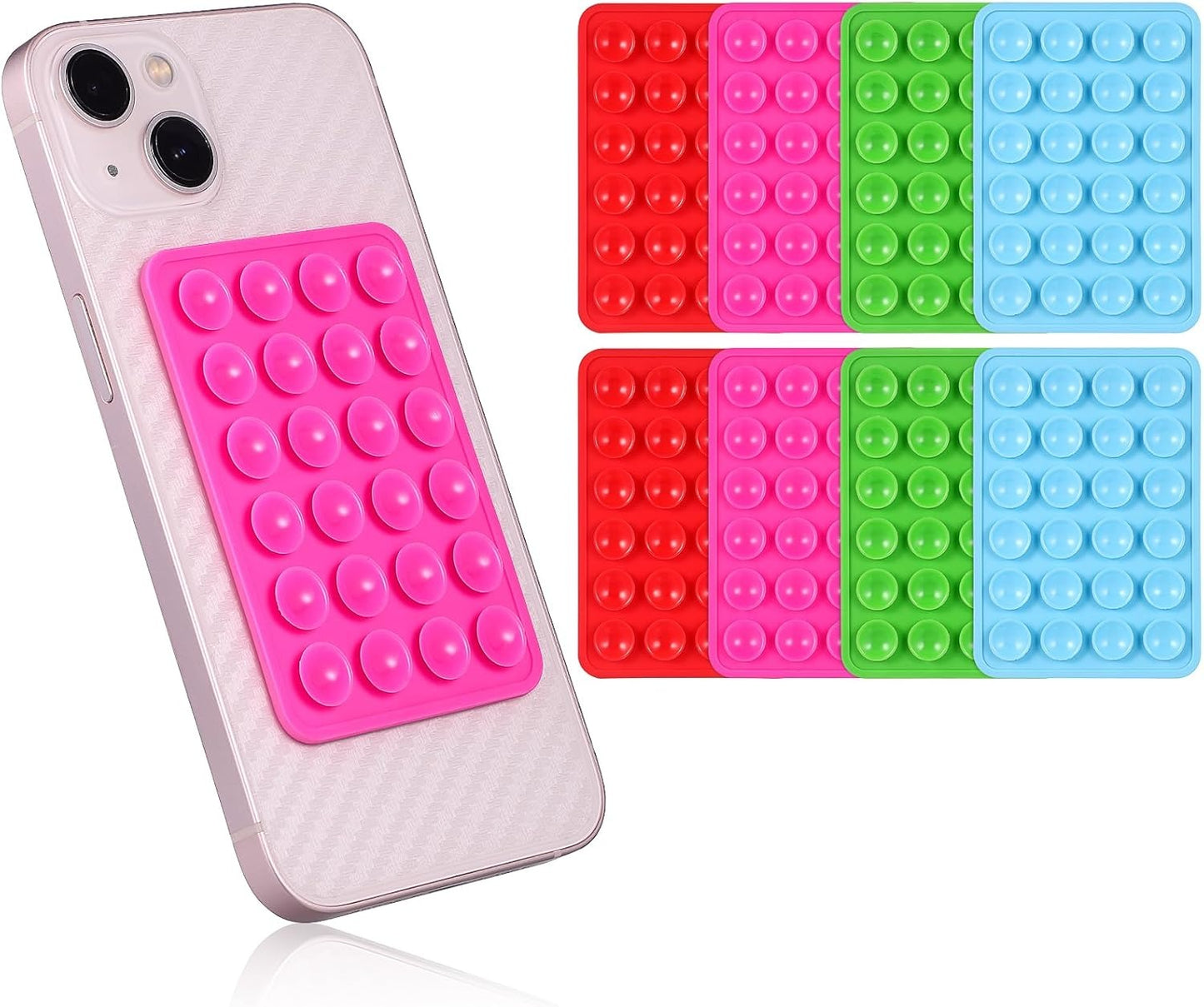Silicone Suction Phone Case – Adhesive Sticky Pads Grip Mount for Mobile & Videos