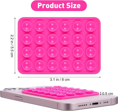 Silicone Suction Phone Case – Adhesive Sticky Pads Grip Mount for Mobile & Videos