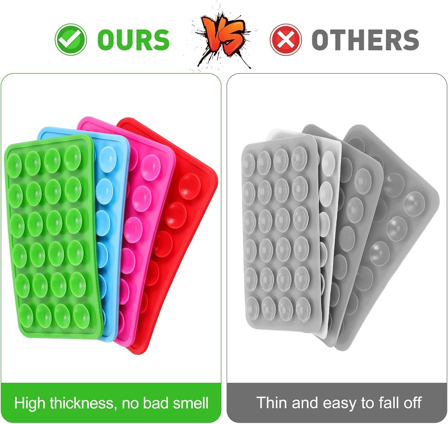 Silicone Suction Phone Case – Adhesive Sticky Pads Grip Mount for Mobile & Videos
