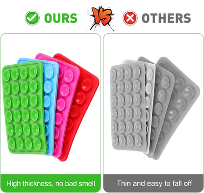 Silicone Suction Phone Case – Adhesive Sticky Pads Grip Mount for Mobile & Videos