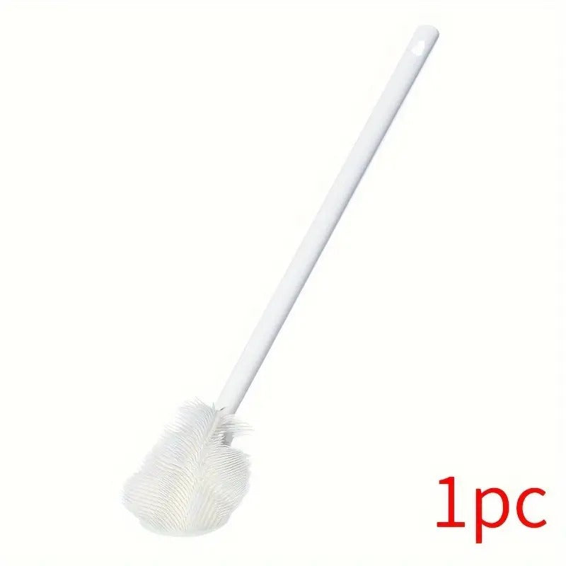 1pc Soft Silicone Bottle Brush – Long Handle Foldable Cleaning Brush for Kitchen, Bathroom, Living Room & Outdoor Use