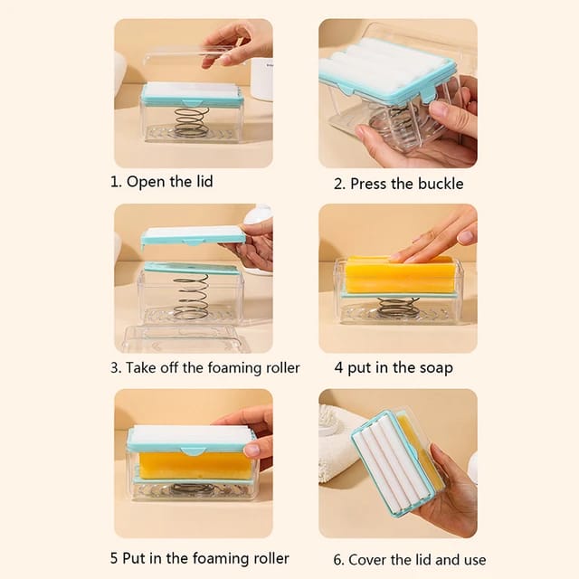 Saftay Soap Roller – Portable Soap Dispenser & Foam Roller for Easy Hand and Body Washing