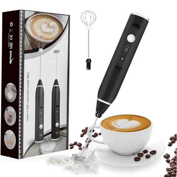 Rechargeable Electric Coffee Beater – Handheld Milk Frother, Egg & Drink Mixer for Kitchen