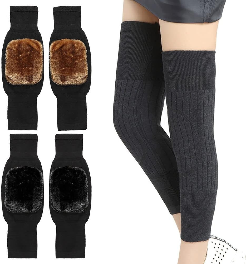 Men & Women Winter Warm Knee Warmer – Padded Thermal Knee Pads for Sports, Arthritis & Cold Weather Protection