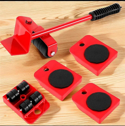 Heavy Duty Furniture Mover Set – Transport Lifter & Moving Wheel Roller with Bar Tool for Heavy Furniture & Appliances