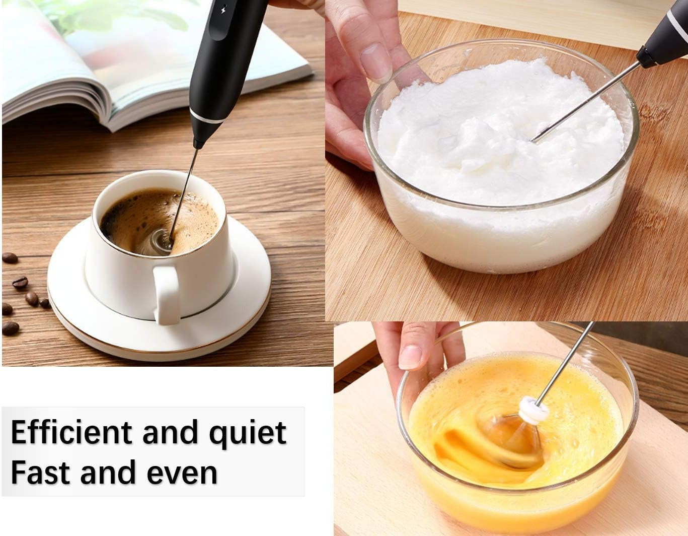 Rechargeable Electric Coffee Beater – Handheld Milk Frother, Egg & Drink Mixer for Kitchen