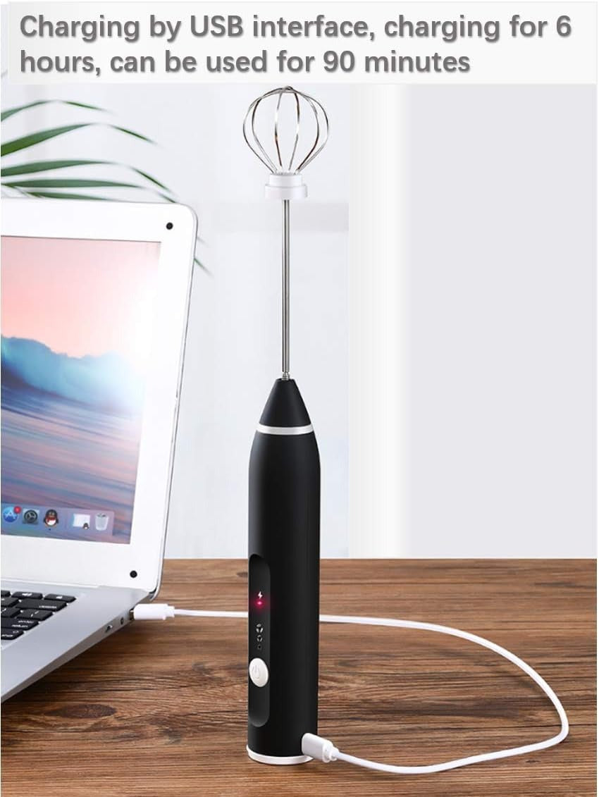 Rechargeable Electric Coffee Beater – Handheld Milk Frother, Egg & Drink Mixer for Kitchen