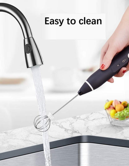 Rechargeable Electric Coffee Beater – Handheld Milk Frother, Egg & Drink Mixer for Kitchen
