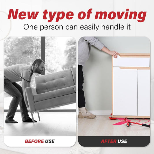 Heavy Duty Furniture Mover Set – Transport Lifter & Moving Wheel Roller with Bar Tool for Heavy Furniture & Appliances