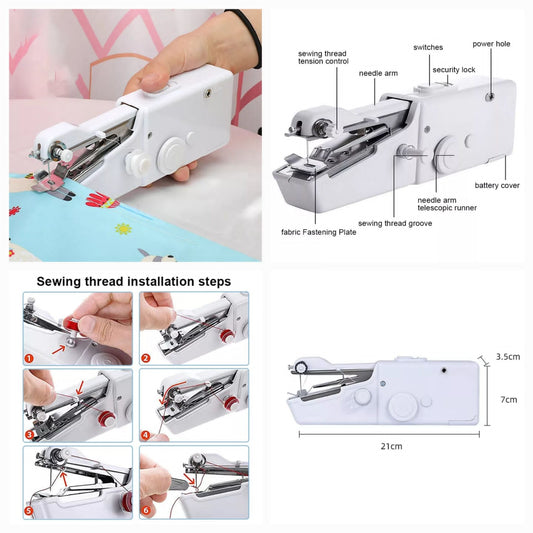 Handheld Mini Stitching Machine – Portable Handy Sewing Machine for Quick Repairs | Cell Operated Tailoring Tool