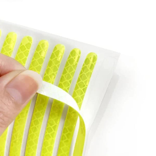 20pcs Reflective Wheel Rim Stickers – Car, Bike & Motorcycle Hub Stripe Decals | Night Safety Warning Stickers