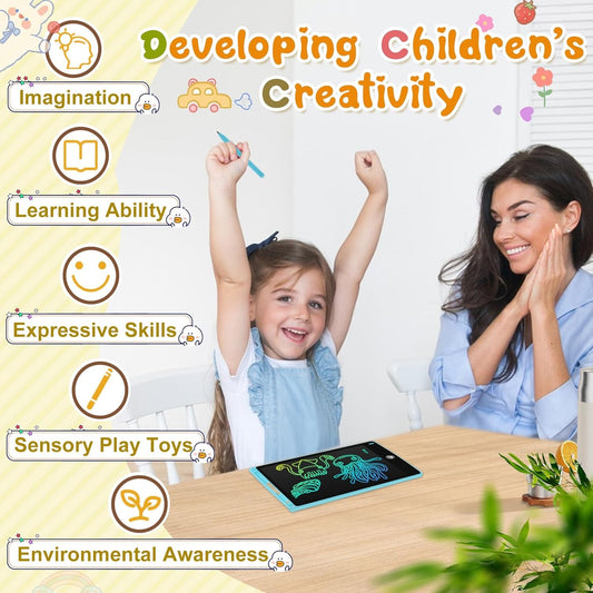 Multi Color Kids LCD Writing Tablet 8.5 Inch – Paperless Electric Drawing Pad