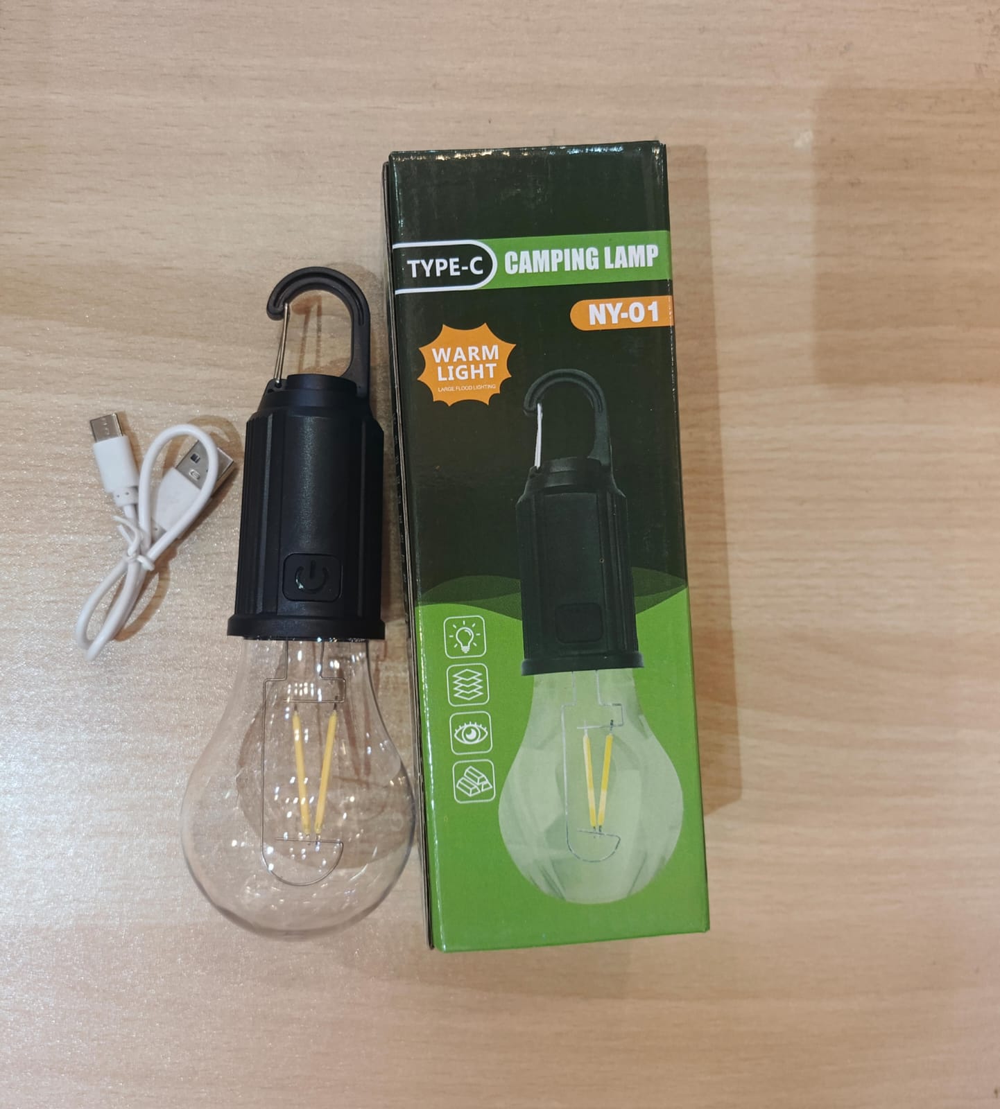Rechargeable Camping Hanging Bulb – Portable LED Tent Light, Emergency USB Lamp