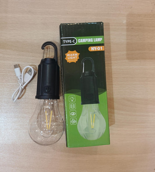 Rechargeable Camping Hanging Bulb – Portable LED Tent Light, Emergency USB Lamp