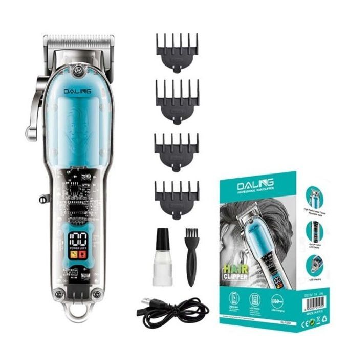 Daling New Transparent Body Hair Trimmer – Cordless Visible Shaver & Barber Cutting Machine for Men