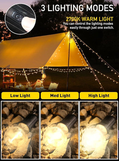 Rechargeable Camping Hanging Bulb – Portable LED Tent Light, Emergency USB Lamp