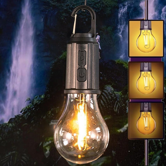 Rechargeable Camping Hanging Bulb – Portable LED Tent Light, Emergency USB Lamp