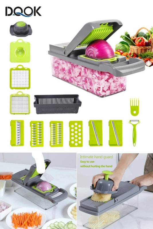 16 in 1 Multifunctional Vegetable Chopper & Slicer – Kitchen Food Cutter, Dicer, Grater & Slicer Tool